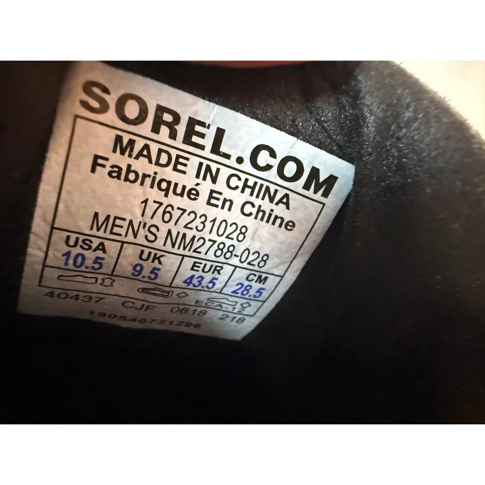 Sorel Madson Moc Toe Boots Mens 10.5 Grey Waterproof Leather NM2788-028 Gum Sole